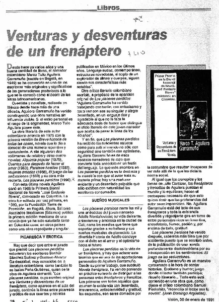 Venturas y desventuras de un frenáptero  [artículo] Juan Domingo Arguelles.