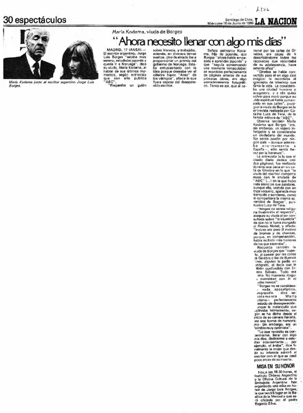 Ahora necesito llenar con algo mis días".  [artículo]