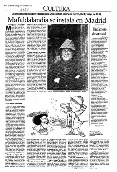 Mafaldalandia se instala en Madrid.  [artículo] Alex Grijelmo.