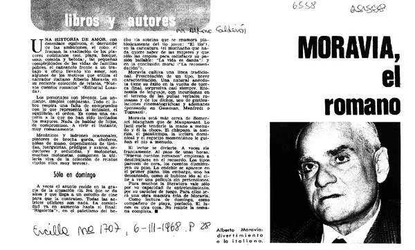 Moravia, el romano  [artículo] Alfonso Calderón.