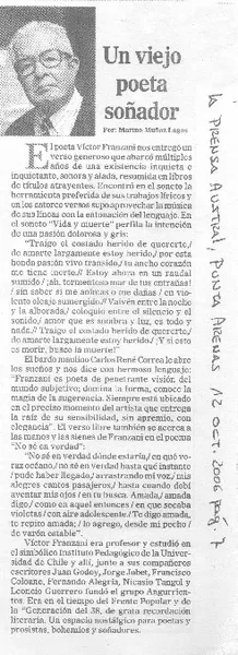 Un viejo poeta soñador  [artículo]Marino Muñoz Lagos.