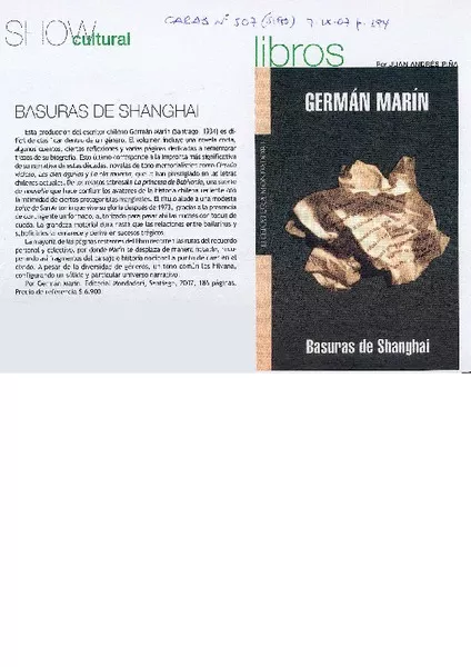 Basuras de Shanghai  [artículo] Juan Andrés Piña-.