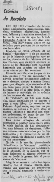 Crónicas de Recoleta  [artículo].