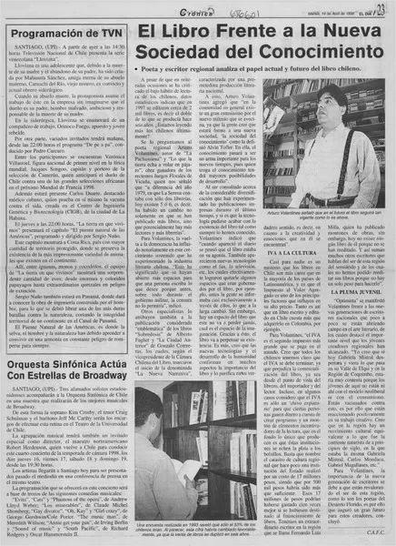 El Libro frente a la nueva sociedad del conocimiento.  [artículo]
