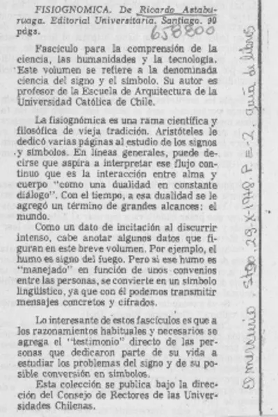 Fisiognómica.  [artículo]