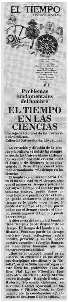 El Tiempo en las ciencias.  [artículo]