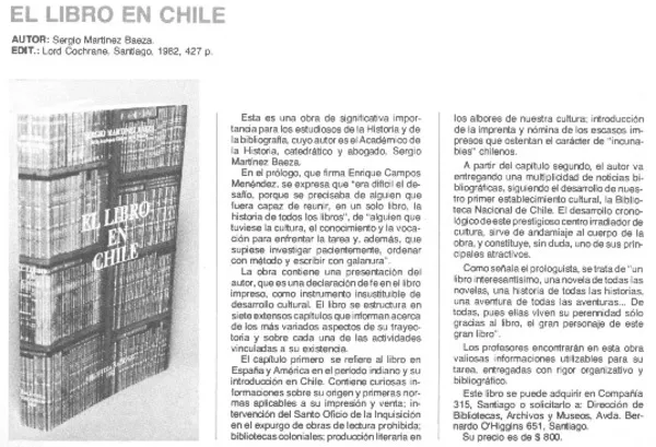 El libro en Chile.  [artículo]