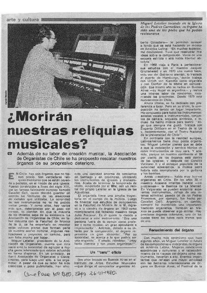¿Morirán nuestras reliquias musicales?  [artículo]