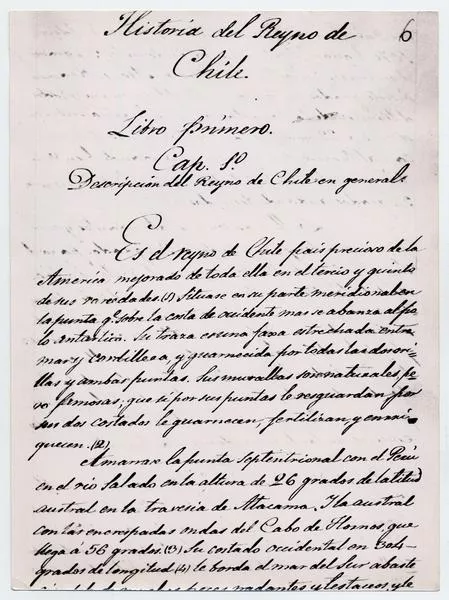 Historia del Reyno de Chile  [fotografía].