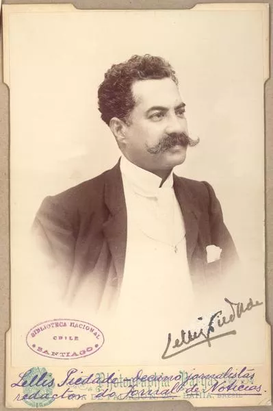 [Lellis Piedade, Decano jornalistas redactor do Jornal de Noticias, retrato de medio cuerpo]  [fotografía] Photographia Vargas, de J. Herrero de Vargas.