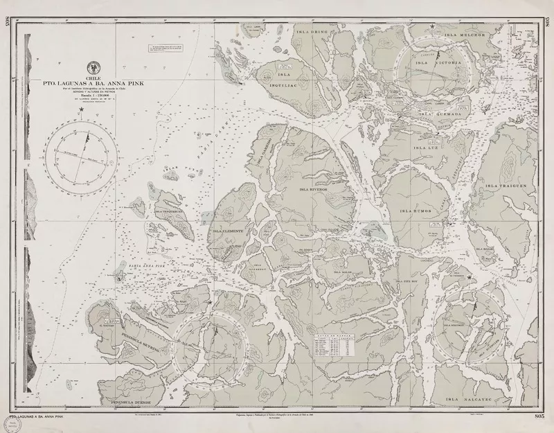 Pto. Lagunas a Ba. Anna Pink  [material cartográfico] por el Instituto Hidrográfico de la Armada de Chile.