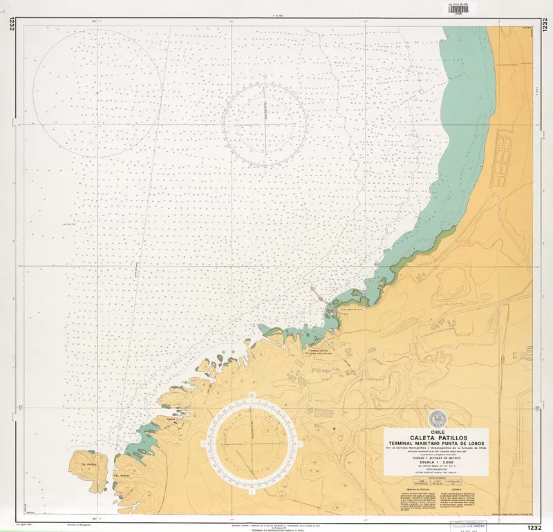 Caleta Patillos Terminal Marítimo Punta de Lobos [material cartográfico]: por el Servicio Hidrográfico y Oceanográfico de la Armada de Chile.