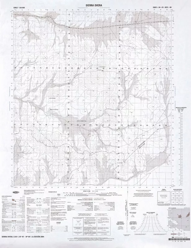 Sierra Overa  [material cartográfico] Instituto Geográfico Militar de Chile.