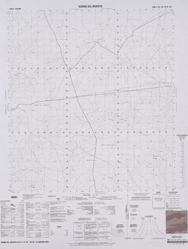 Sierra del Muerto  [material cartográfico] Instituto Geográfico Militar de Chile.