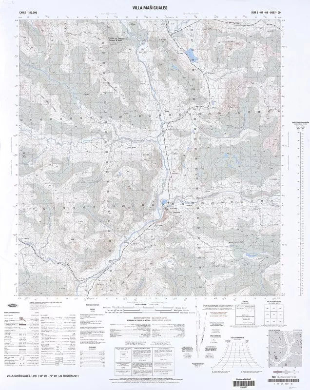 Villa Mañiguales  [material cartográfico] Instituto Geográfico Militar de Chile.