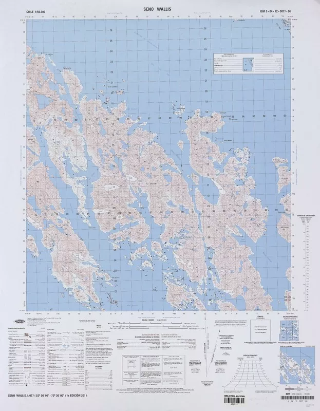 Seno Wallis  [material cartográfico] Instituto Geográfico Militar de Chile.
