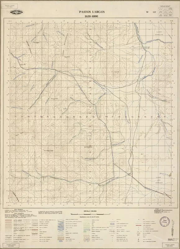 Pastos Largos  [material cartográfico] Instituto Geográfico Militar de Chile.