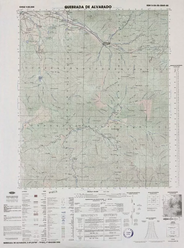 Quebrada de Alvarado  [material cartográfico] Instituto Geográfico Militar de Chile.