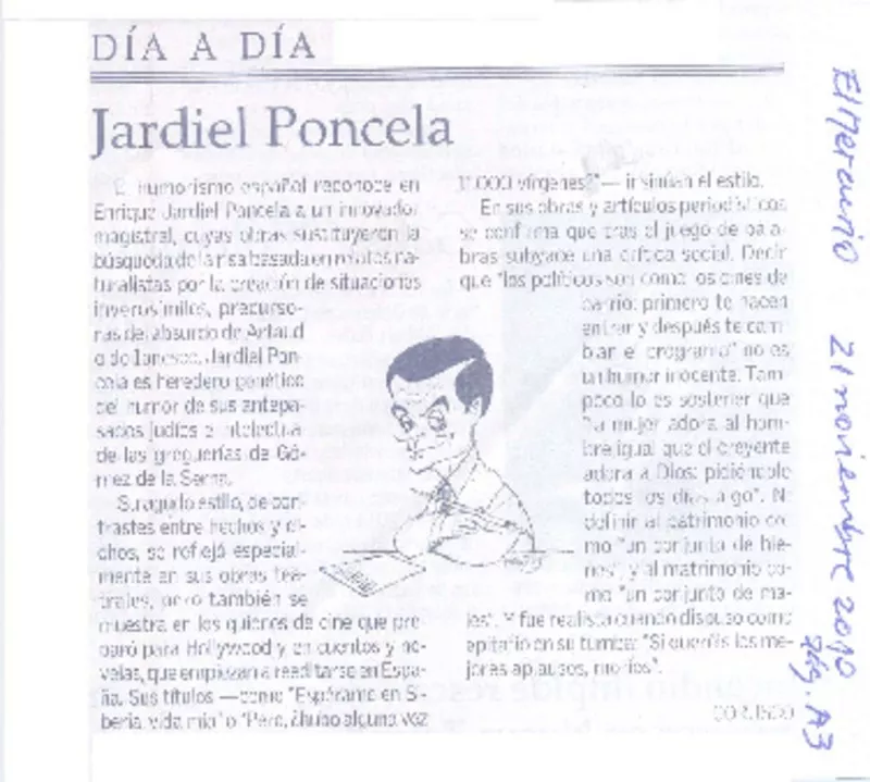 Jardiel Poncela  [artículo] Corusco.