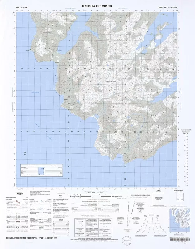 Península Tres Montes  [material cartográfico] Instituto Geográfico Militar.