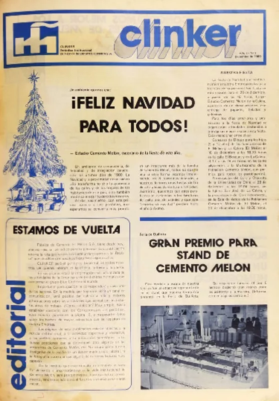 Clinker periódico institucional de Fábrica de Cemento El Melón S.A.