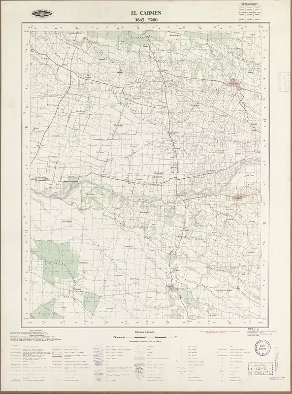 El Carmen  [material cartográfico] Instituto Geográfico Militar de Chile.