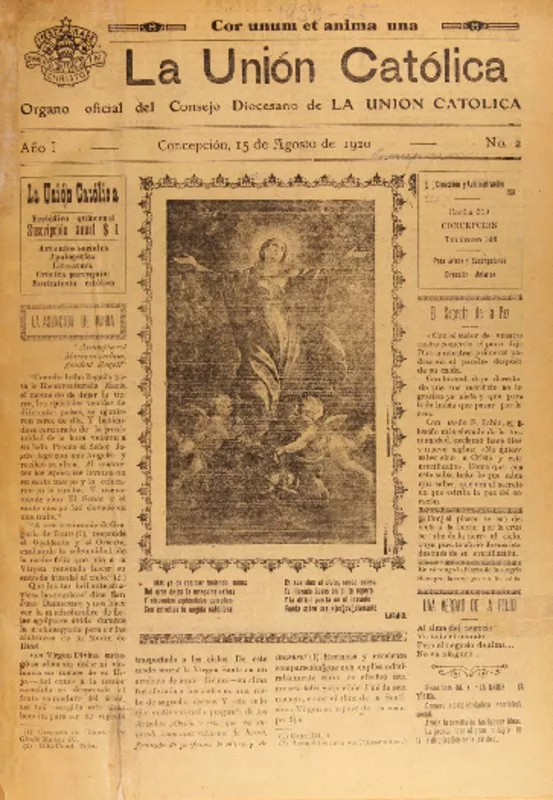 La Unión Católica Organo oficial del Consejo Diocesano de la Unión Católica