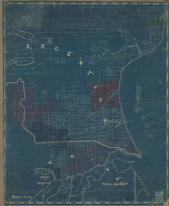 [Distribución de tipos de propiedades Chile - Argentina]  [material cartográfico]