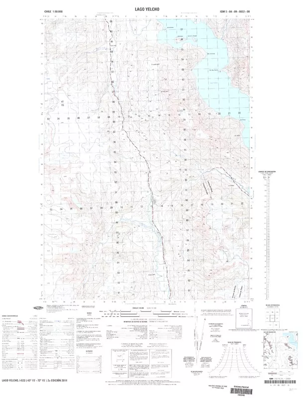 Lago Yelcho  [material cartográfico] Instituto Geográfico Militar de Chile.