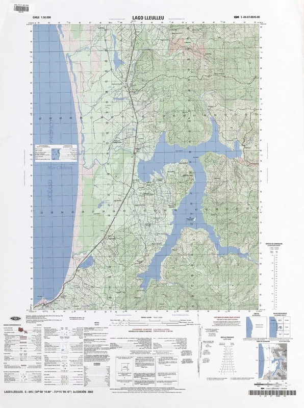 Lago Lleulleu  [material cartográfico] Instituto Geográfico Militar de Chile.