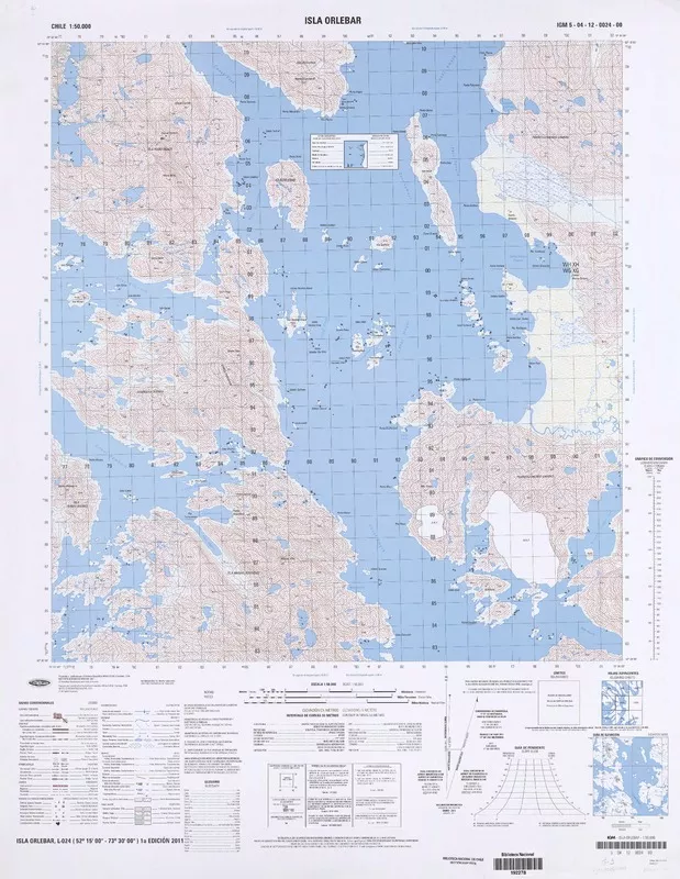 Isla Orlebar  [material cartográfico] Instituto Geográfico Militar de Chile.