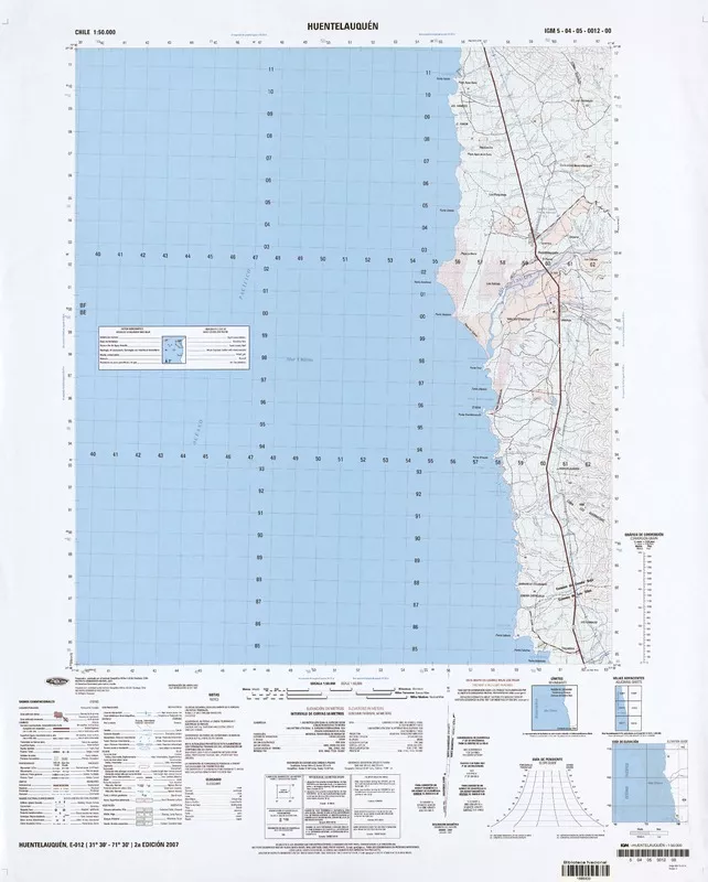 Huentelauquén  [material cartográfico] Instituto Geográfico Militar.