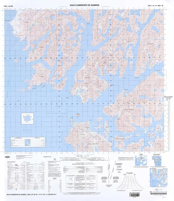 Golfo Sarmiento de Gamboa  [material cartográfico] Instituto Geográfico Militar de Chile.