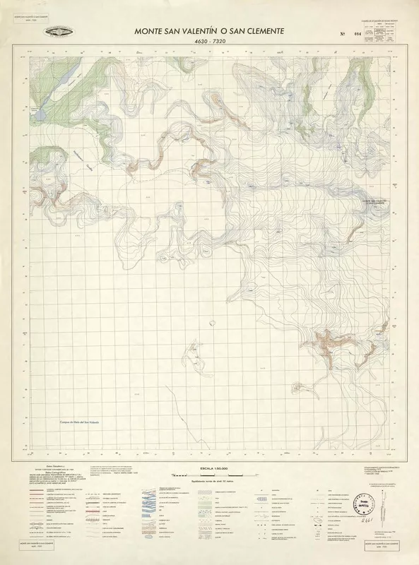 Monte San Valentín o San Clemente  [material cartográfico] Instituto Geográfico Militar de Chile.