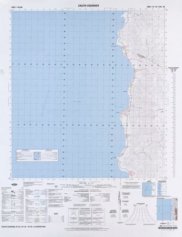 Caleta Colorada  [material cartográfico] Instituto Geográfico Militar de Chile.