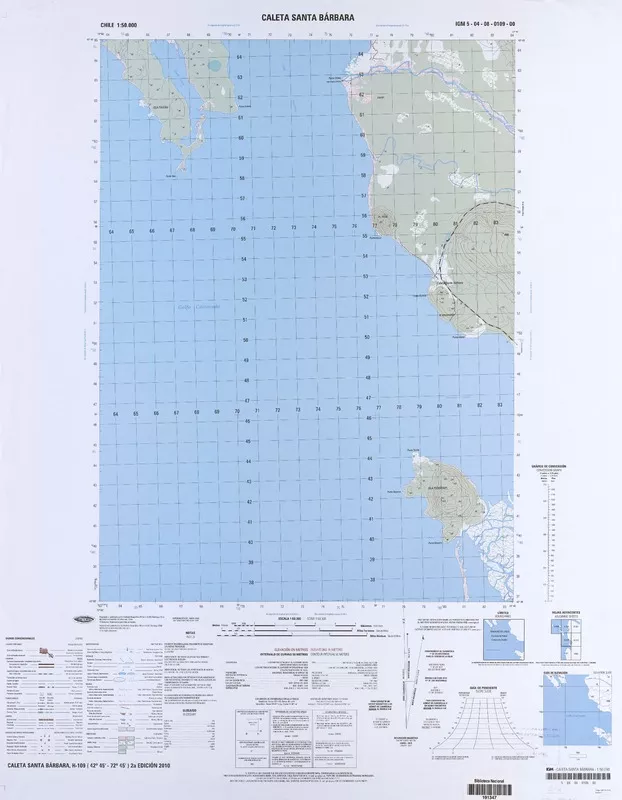 Caleta Santa Bárbara  [material cartográfico] Instituto Geográfico Militar.