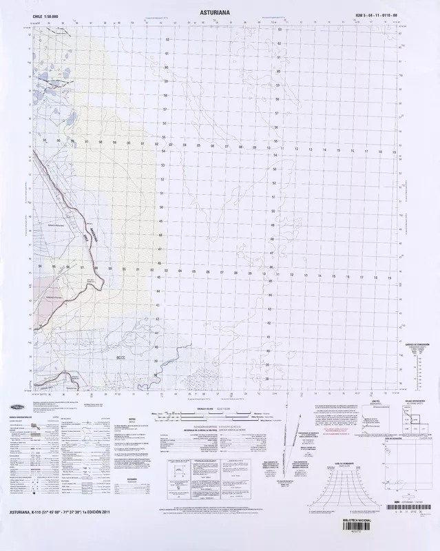Asturiana  [material cartográfico] Instituto Geográfico Militar de Chile.