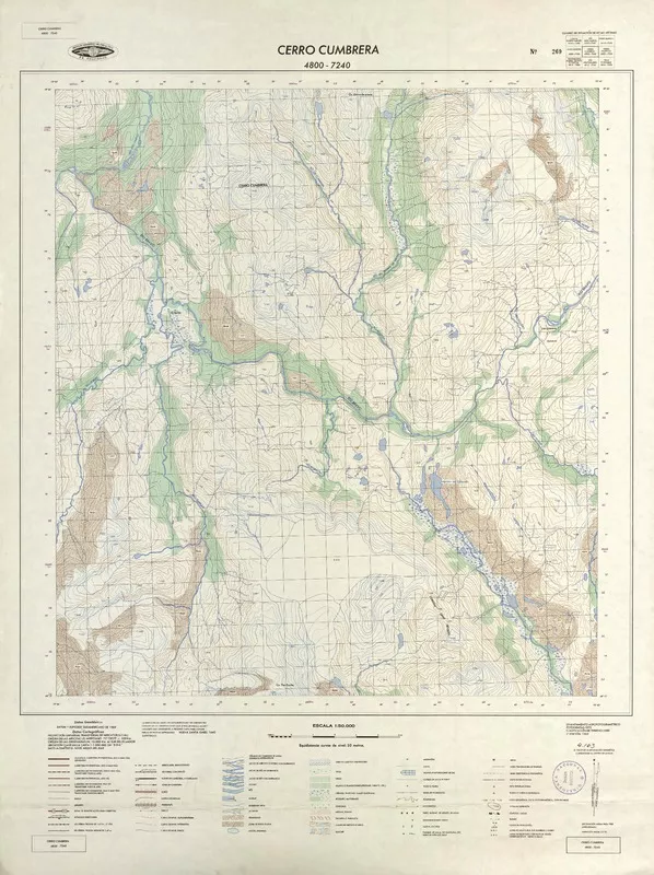 Cerro Cumbrera  [material cartográfico] Instituto Geográfico Militar de Chile.