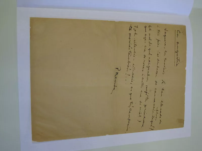 La angustia  [manuscrito] Pablo Neruda.