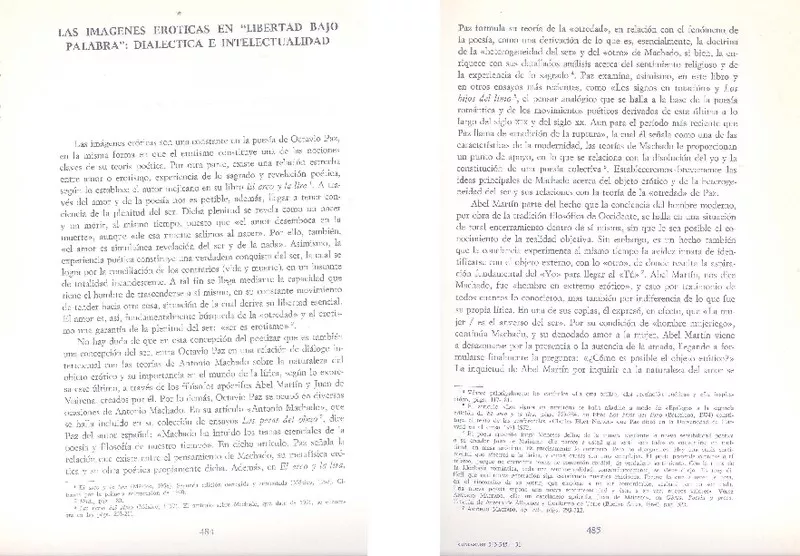 Las imágenes eróticas en "Libertad bajo palabra": dialéctica e intelectualidad  [artículo] Gustavo Correa.