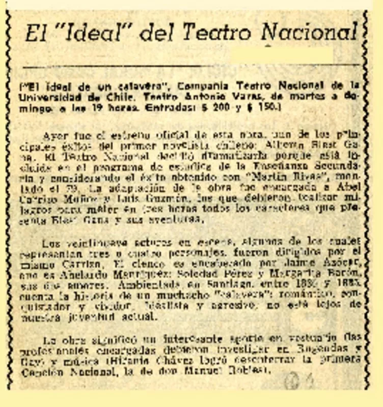 El "Ideal" del teatro nacional.  [artículo]