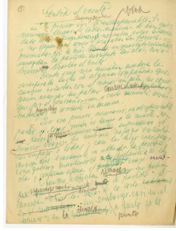 Contra el viento  [manuscrito] Juan Guzmán Cruchaga.
