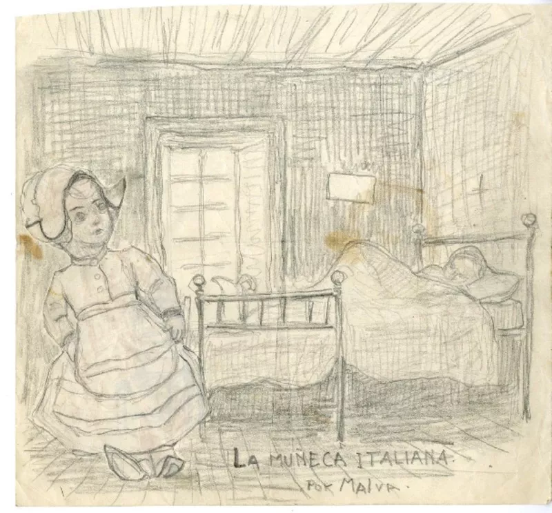 La muñeca italiana  [original de arte] Malva