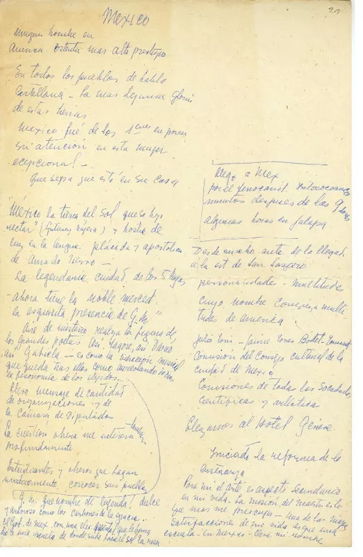 México  [manuscrito] Laura Rodig.