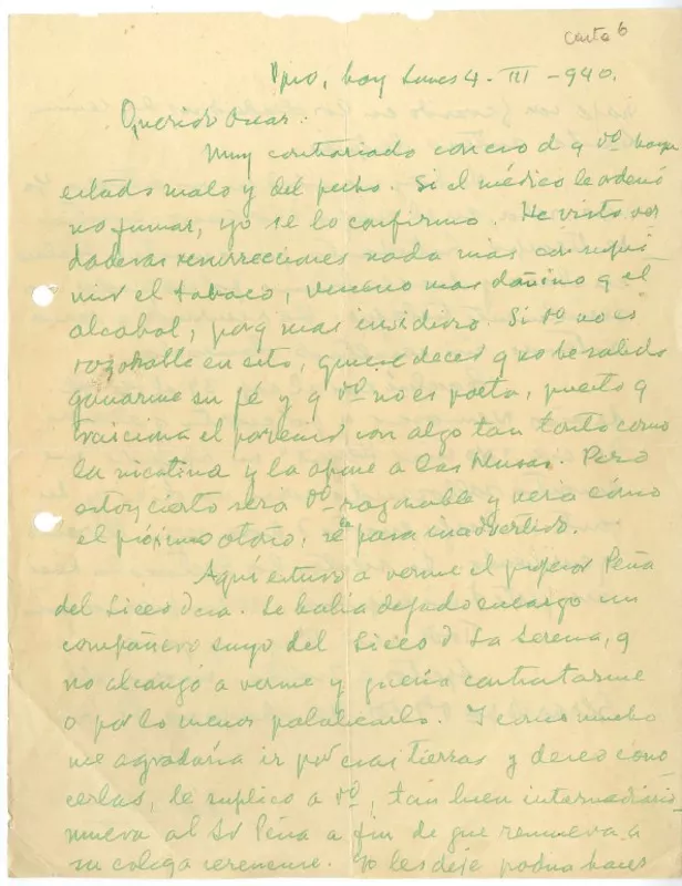 Valparaíso, Chile [a] Oscar Castro [manuscrito] Augusto D'Halmar.