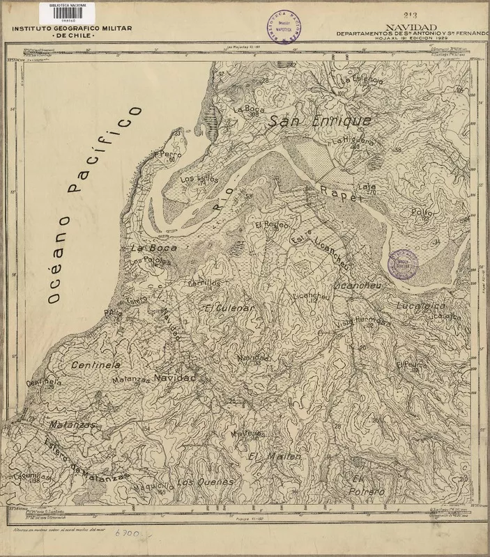 Navidad  [material cartográfico] Estado Mayor Jeneral del Ejército de Chile, Instituto Geográfico Militar.