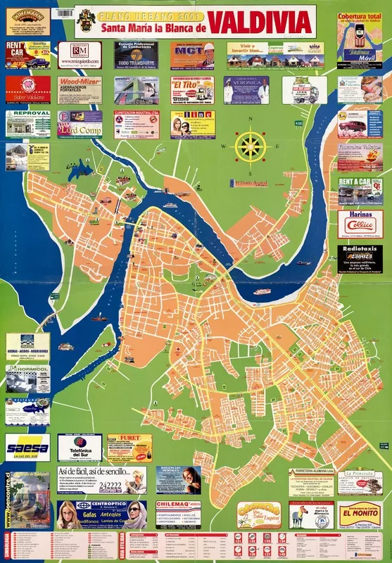 Plano urbano 2001 Santa María la Blanca de Valdivia. [material cartográfico] :