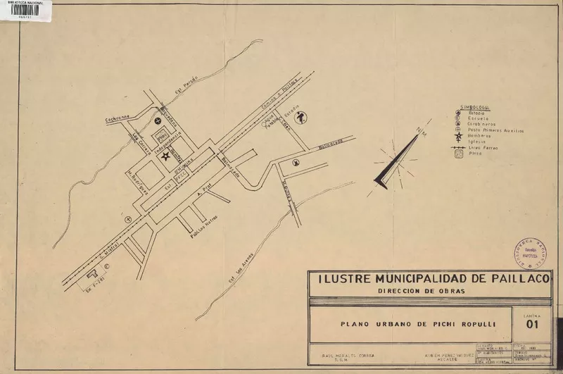 Plano Urbano de Pichi Ropulli  [material cartográfico] Ilustre Municipalidad de Paillaco, Dirección de Obras.