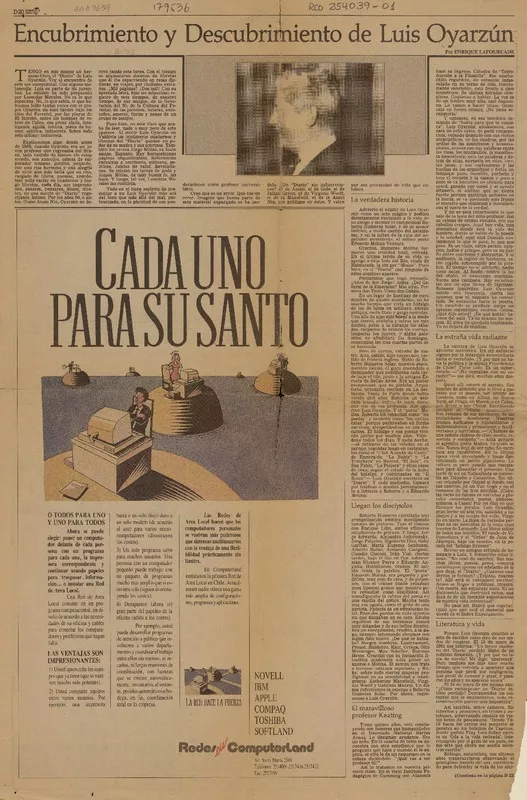 Encubrimiento y descubrimiento de Luis Oyarzún  [artículo] Enrique Lafourcade.