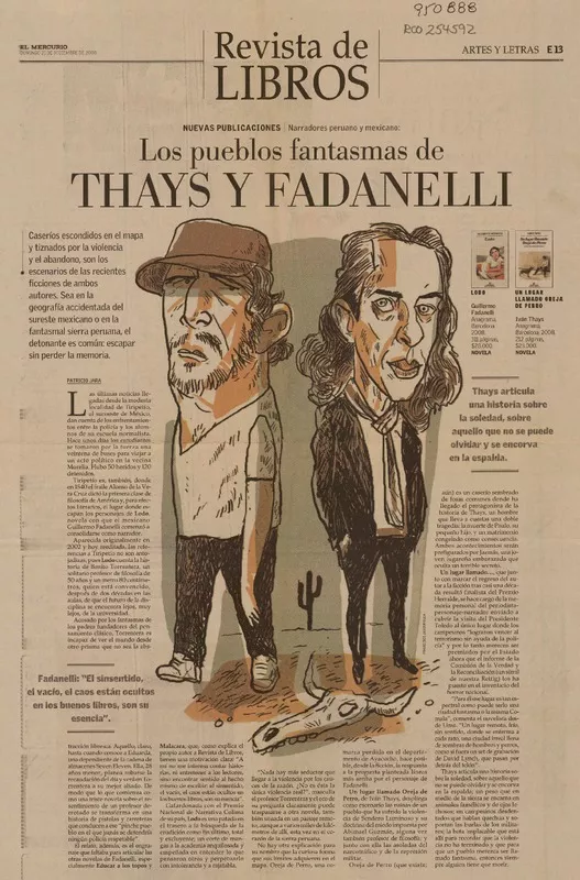 Los pueblos fantasmas de Thays y Fadanelli  [artículo] Patricio Jara.